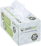 Arkwright Smart Rags in Box - (Pack of 50) 180 GSM Lint Free Cloths, Reusable Microfiber Rags for Cleaning, Dusting at Home, Office, Auto Shops, 12 x 12 in, White