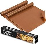 GOURMEO Reusable Baking Paper Roll - Set of 2-40 x 150 cm Heat-Resistant & Non Stick Teflon Sheets for Oven - Dishwasher Friendly & Greaseproof Tray Sheet Liner