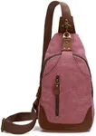KL928 Canvas Sling Bag Crossbody Backpack Shoulder Casual Rucksack for Men Women