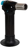 Messermeister Cheflamme Mini Culinary Torch, Black - Up to 2,000 Degrees Fahrenheit & 35 Minute Burn Time - Self-igniting Piezo Ignition - Child-Proof Safety Lock - Fuel Sold Separately