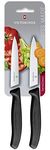 Victorinox Swiss Classic, Set of Paring Knives, Extra Sharp Blade, Swiss Made, Robust Handle, Black