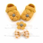 Pavilea Premium Baby Shoes – Non-Slip Yellow Baby Booties for Boys & Girls, Soft Sole Baby Footwear 6-12 Months, Shoes for Kids, Baby Girl Shoes & Slippers, Ideal Gift for Newborns, Boys & Girls