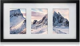 Innoteck Essentials 3 in 1 Matt Black Wooden Photo Frame with Three 6x4 Openings – Horizontal or Vertical