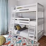 Max & Lily Triple Bunk Wood Bed Fra