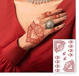 Voorkoms Louts Flower Mehndi Henna Tattoo Waterproof For Women Body Sticker