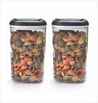 Tupperware Dry Snacks Storer Clear Canister 1.3L 2Pc(Plastic)
