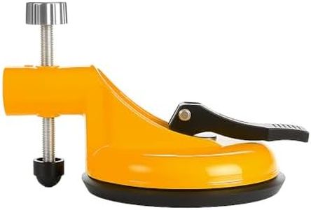 LOZLIN Granite Marble Countertop Seam Leveling Tool - Adjustable Vacuum Suction Clamp Set for Stone Slab Installation & Repair, Pro Gap Adjustment Kit Yellow Rubber