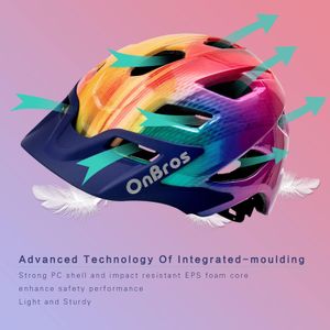 OnBros Kids Bike Helmet with Visor – Adjustable for Ages 5-14, Boys & Girls