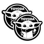 Road Rage Premium Vehicle Decals – Toyoda Sticker 2 Pack Car, Truck, Computer, Wall, Any Clean Smooth Surface Permanent Outdoor Vinyl Perfect for Bumper Stickers (Black, 2)