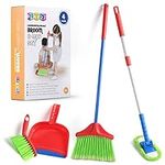 Kids Cleaning Set 4 Piece - Toy Cleaning Set Includes Broom, Mop, Brush, Dust Pan, - Toy Kitchen Toddler Cleaning Set is A Great Toy Gift for Boys & Girls - Original - by Play22