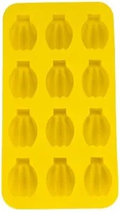 Fairly Odd Novelties Banana Shape Flexible 12 Ice Cube Tray Mold Yellow Rubber Novelty Gag Gift, One Size