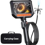 Two-Way Articulating Borescope, Endoscope Camera with Light, IP67 Waterproof Sewer Camera, Borescope Camera with Light, 1080 HD Endoscope, 5.0 ft Semi-Rigid Cable Endoscope, Gadgets for Men