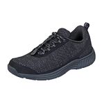 Orthofeet Proven Plantar Fasciitis, Foot and Heel Pain Relief. Extended Widths. Orthopedic Walking Shoes Diabetic Bunions Women’s Sneakers, Coral, No-tie Black, 8 Wide