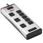 Tripp Lite Surge Protector Power Strip 8-Outlet Metal 1 USB-A & 1 USB C Charging Ports 3.9A Shared 8ft Cord (TLM88USBC)