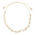 CHEERYMAGIC Shell Necklace, Shell Necklace Choker for Travel Adjustable Summer Beach Shell Clavicle Necklace Hawaii Necklace Jewellery for Women Girls A7BKXL (A)