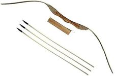 Youth Wooden Bow and Arrows with Quiver and Set of 3 Arrows