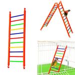 Vayinato Birds Ladder for Cage Plastic, 2 Pcs - Hanging Ladder Toy for Parrot, Budgies, Love Birds, Parakeet - African Grey, Sun Conures, Finch Bird Toy (33cm)