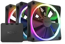 NZXT F120 RGB Fans - RF-R12TF-B1 - Advanced RGB Lighting Customization - Whisper Quiet Cooling - Triple (RGB Fan & Controller INCLUDED) - 120mm Fan - Black