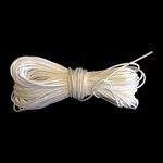 Trimming Shop 1.2mm Blind Cord Braided Nylon String for Aluminum Blind Shade, Windows, Repair Roman Shade, Gardening Plant & DIY Craft Projects, White, 20 Metres