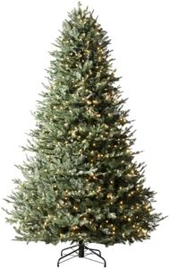 Balsam Hill BH Balsam Fir Full Tree - Realistic Artificial Christmas Tree with Premium Stand & Easy Assembly for Indoor Holiday Decorating, LED Clear, 9ft