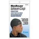 WaveBuilder Wave Cap | Promotes Healthy and Uniform Hair Waves, Black, 2 Count