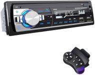 RDS Car Stereo Radio Bluetooth 5.0, CENXINY Car Radio Bluetooth Hands-Free Calling, 4x65W 1 Din Car Stereo with Clock/Remote Control MP3 Player Supports 2 USB/AUX in/TF/SD/iOS Android