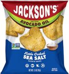 Jackson’s Potato Classic Kettle Chips with Sea Salt (1.5oz, Pack of 18) - Made with Premium Avocado Oil - Allergen-friendly, Gluten Free, Peanut Free, Vegan, Kosher - Shark Tank Product