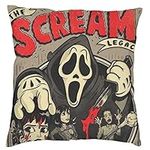 The Beach Stop Ghostface Scream Scary Horror Movie Themed Cushion Cover | Unique Home Decor Inspo Gift Idea | 45x45cm 18x18” | The Scream Legacy