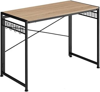 TecTake Mesa de Escritorio Plegable Paterson 102x51x77cm, Mesa para estudiar Desmontable, mobiliario para despacho (Madera Industrial Clara, Roble Sonoma)