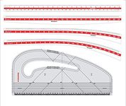 Isomars Pattern Curve with Tailoring Ruler Set of 4 | Quilting/Fashion Designing Rulers for Fashion Designing