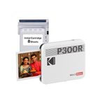 KODAK Mini 3 Retro 4PASS Portable Photo Printer (3x3 inches) + 8 Sheets, White
