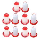 Poultry Feeder and Drinker for Chicken, Quail, Duck, and Other All Type Birds (1.5 Plus 5)