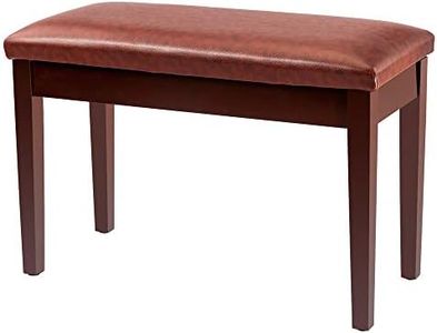 Bonnlo Duet Piano Bench with Storage Compartment and Thick Cushion Hinged top Artist Duet Seat