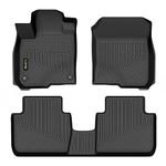 HAFIDI Floor Mats Custom for Honda HR-V 2023 2024/ HR-V Hybrid 2023 2024 All Weather Protection TPE Heavy Duty Non-Slip Automotive Floor Liners Fits Front& 2nd Row HRV 2023 Full Set Accessories, Black