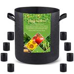 Grow Bags Tall, 5 Gallon 8 Pack Fabric Smart Grow Pots with Handles, Heavy Duty Thickened Nonwoven Aeration Fabric 280G Black Plant Bag for Vegetables and Trees