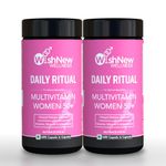 WishNew Wellness Daily Ritual Women's 50+ Multivitamin | Comprehensive Nutrient Blend for Menopause, Skin & Joint Health | 60 Delayed Release Oil Capsules for Optimal Absorption & Wellbeing Pack of 2