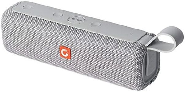 Bluetooth Speaker, DOSS E-go II Portable Bluetooth Speaker with 12W Superior Sound and Bass, IPX6 Waterproof, Built-in Mic, 12H Playtime, Wireless Speaker for Home, Beach, Outdoor and Travel - Grey