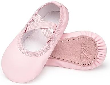 Stelle Girls Ballet Shoes Boys Toddler Soft Leather Dance Slippers for Toddler/Little Kid/Big Kid (Pink2, 4MB)