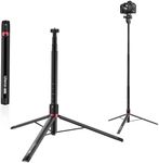 ULANZI AT-01 Extendable Light Stand Tripod, 59" Portable Vlog Camera Tripod Stand, Aluminum Camera Tripod for Camera Video Light Smartphone, Lightweight for Travel