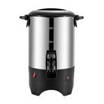 NGARY Commercial Coffee Urn, 5.5L/ 30cup Stainless Steel Electric Coffee Maker, Large Hot Drink Dispenser with Cool-Touch Handles & Lid and Removable Filte, for Catering/Cafes/Wedding/Receptions