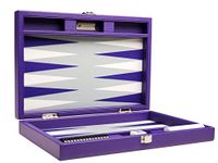 13-inch Premium Backgammon Set - Travel Size - Purple Board