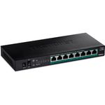 TRENDnet 8-Port Unmanaged 2.5G PoE+ Switch, Fanless, Compact Desktop Design, Metal Housing, 2.5GBASE-T Ports, IEEE 802.3bz, 100W PoE Budget, Black, TPE-TG380