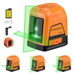 Laser Level Self Leveling, [Dual Laser Module] CHILEAD 100ft Green Cross Line Niveau Laser Tool, Rechargable Lazer Level for Picture Hanging Wall Floor Tile Construction with 360° Magnetic Base &Pouch