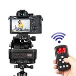 Mcoplus YT-1000 Remote Control Pan Tilt Head, Wireless Automatic Motorized Rotating Panoramic Head for Smartphones/DSLR Cameras/Action Cameras (Limited Weight Under 1kg)