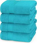 Utopia Towels Luxury White Bath Towels, 27x54 Inch, 700 GSM Hotel Towels (Turquoise)