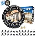Misting Cooling System,Outside Water Misters for Outdoor Patio,80Ft(24M),Backyard Mist Hose Kits-Garden,Greenhouse,Fan,Deck,Umbrella,Canopy,Pool,Porch.Trampoline Sprinkler Park,BBQ Party Accessories
