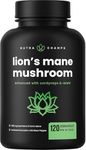 Organic Lions Mane Supplement 2700 mg | 10:1 Lions Mane Extract, 120 Vegan Capsules, High Absorption Formula Enhanced with Cordyceps & Reishi Mushroom | Mental Clarity, Memory, Focus & Immune Support