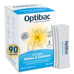 Optibac Probiotics Babies & Children - Probiotic for Immune System Support with Vitamin D Booster & 3 Billion Bacterial Cultures - 90 Sachets