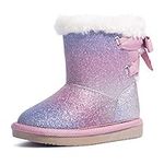 KRABOR Girls Glitter Snow Boots Cot