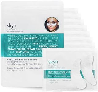 skyn ICELAND Hydro Cool Firming Eye Gels: Under-Eye Gel Patches to Firm, Tone and De-Puff Under-Eye Skin, 8 Pairs